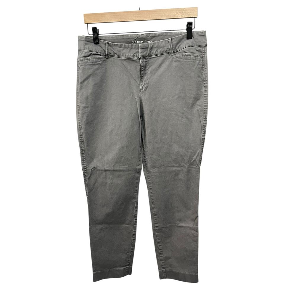 Old Navy Women's Grey Pixie Skinny Ankle Chino Pants SIZE 10